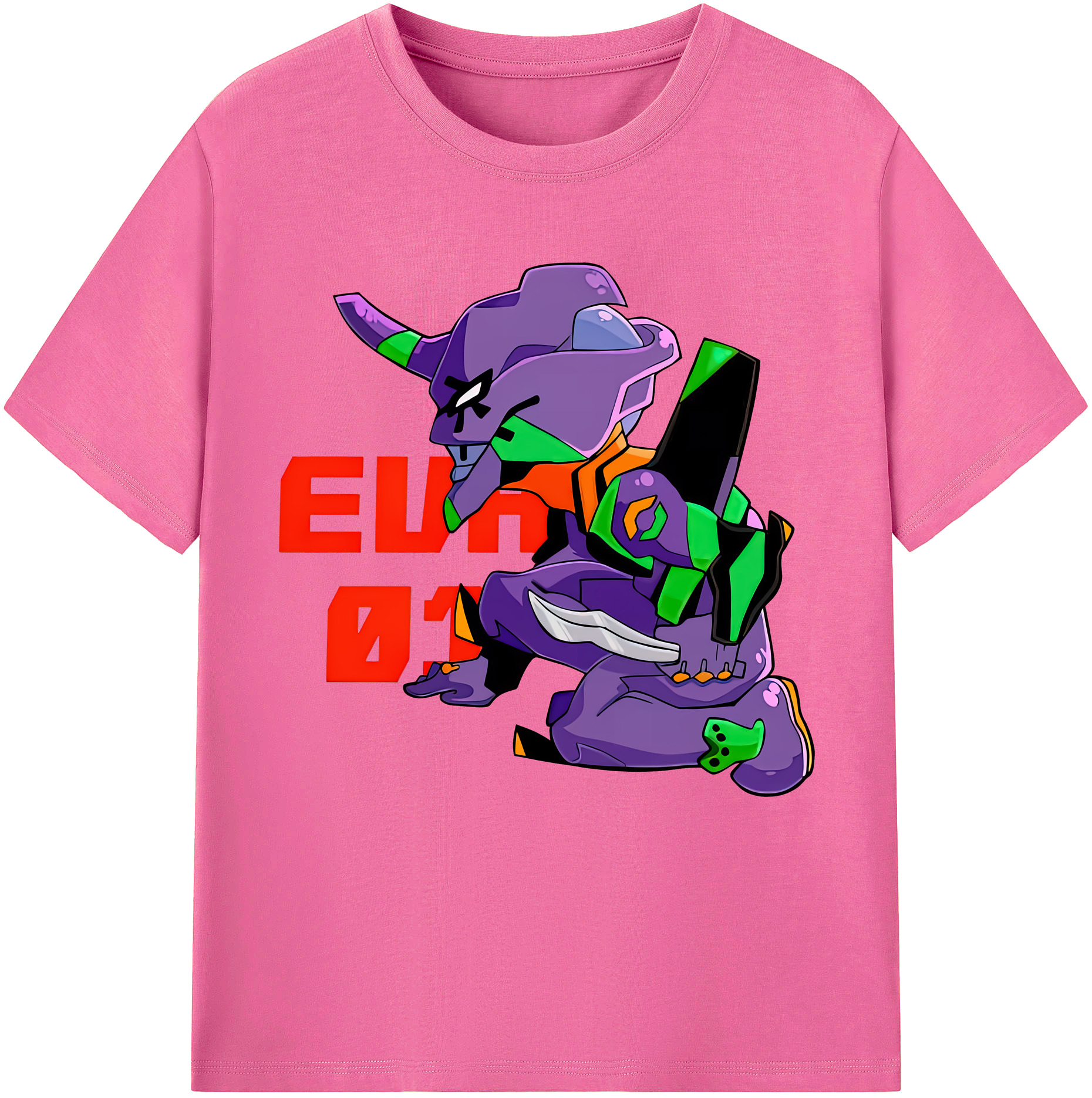 （画像用） EVA 新世紀エヴァンゲリオン レディースカジュアルプリントTシャツ（綿100％）